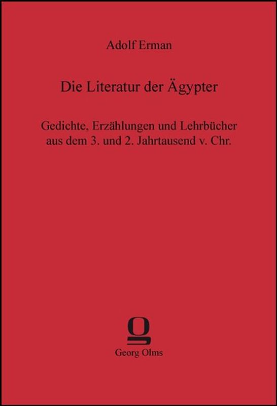 Die Literatur der Ägypter