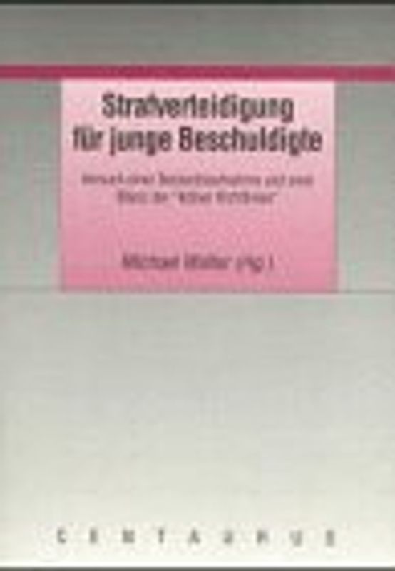 Strafverteidigung für junge Beschuldigte