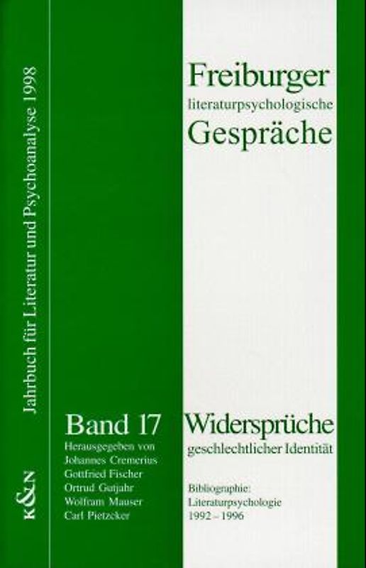 Widersprüche geschlechtlicher Identität /Bibliographie: Literaturpsychologie 1992-1996