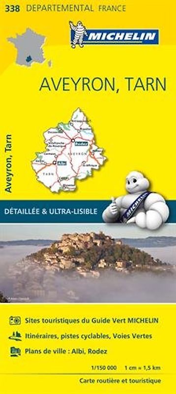 Carte Aveyron, Tarn Michelin