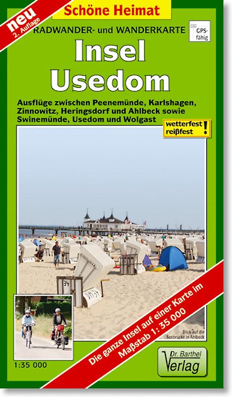 Radwander- und Wanderkarte Insel Usedom