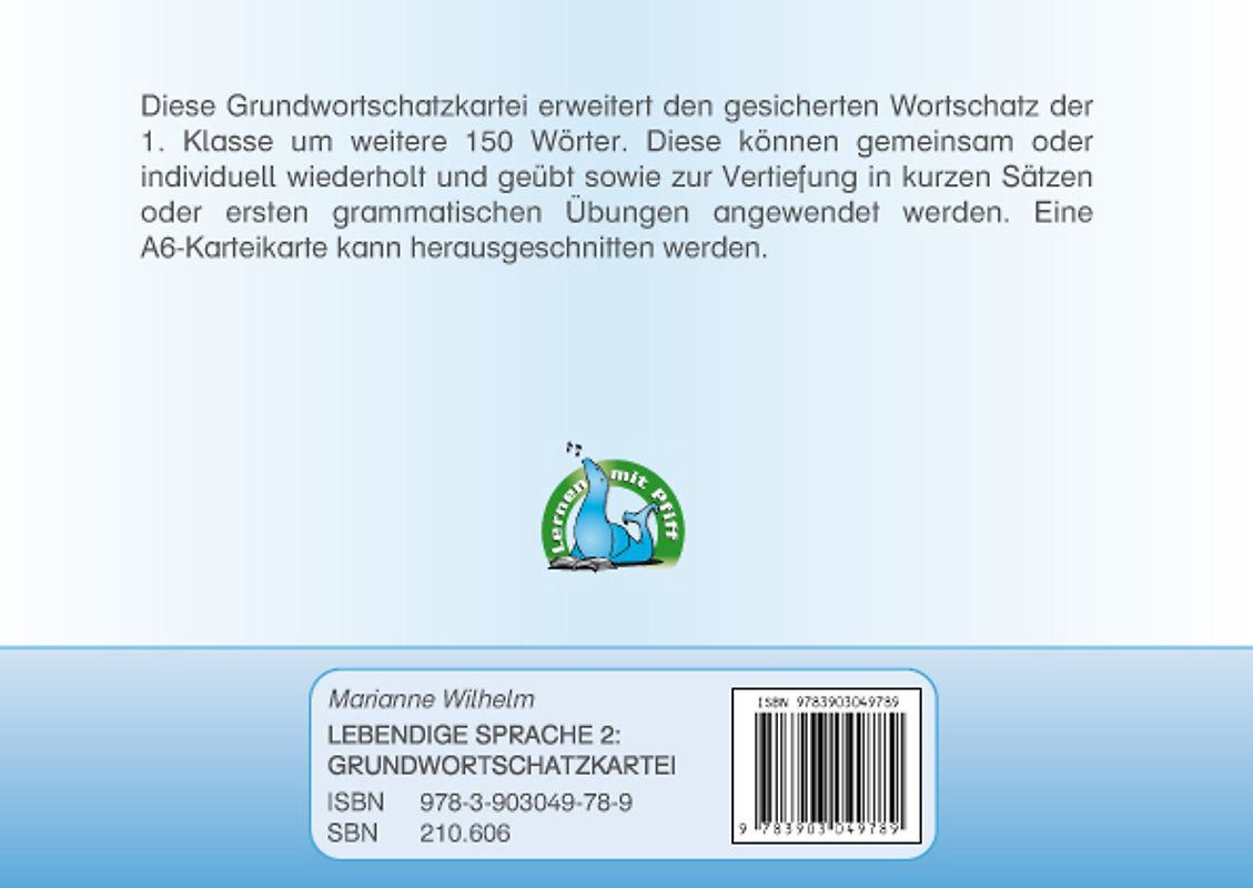 LEBENDIGE SPRACHE 2: Grundwortschatzkartei