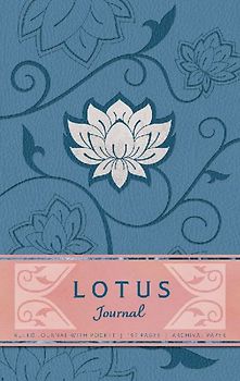 Lotus Hardcover Ruled Journal