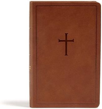 CSB Personal Size Bible, Brown Leathertouch