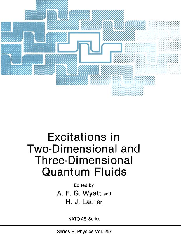 Excitations in Two-Dimensional and Three-Dimensional Quantum Fluids
