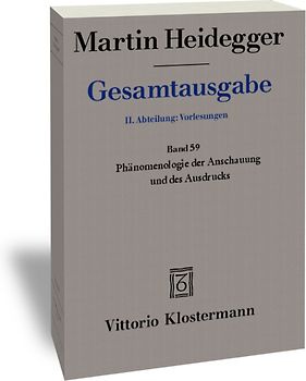 Phänomenologie der Anschauung und des Ausdrucks. Theorie der philosophischen Begriffsbildung (Sommersemester 1920)