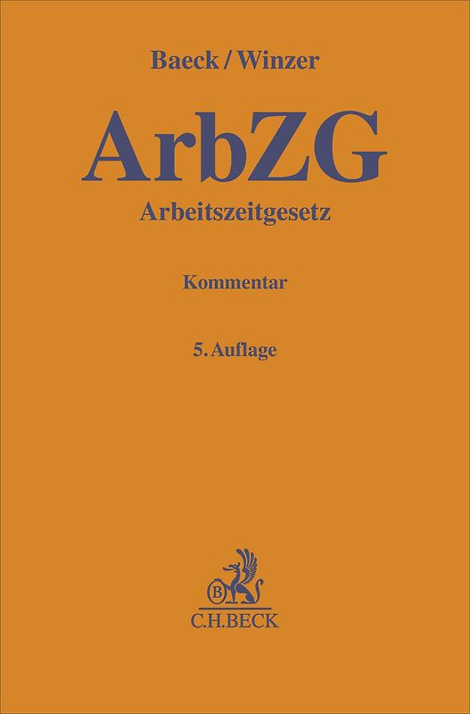 Arbeitszeitgesetz. ArbZG
