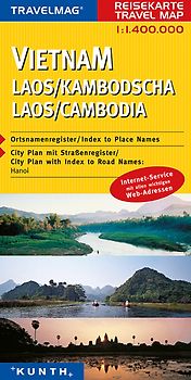 KUNTH Reisekarte Vietnam, Laos, Kambodscha 1:4Mio.