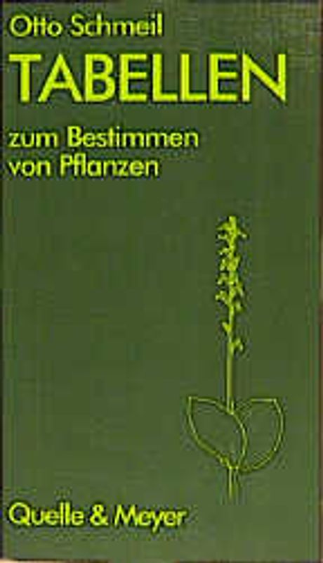 Tabellen zum Bestimmen von Pflanzen