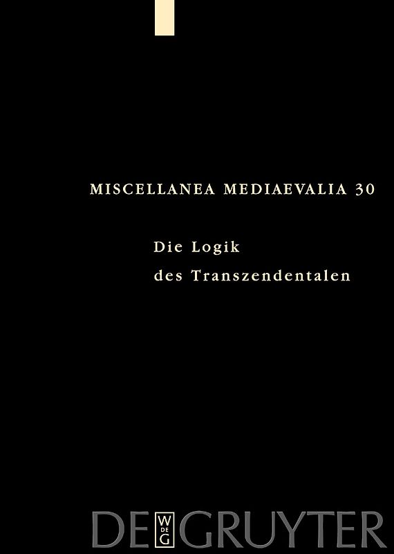 Die Logik des Transzendentalen