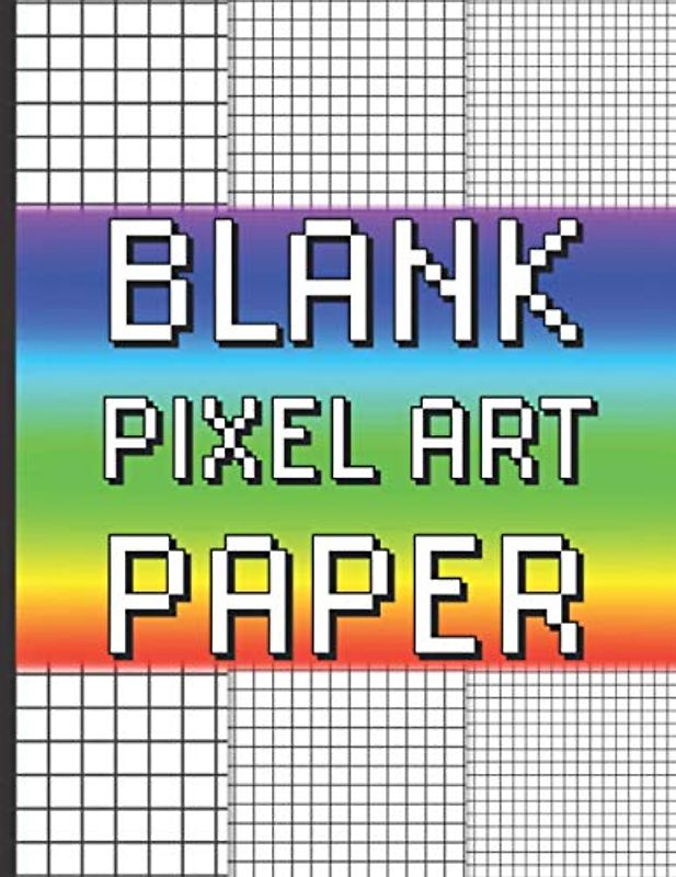 Blank pixel art paper: Pixelart coloring sketchbook with a progressively tighter grid to increase the level of difficulty of the drawing. 120 evolutives gridded pages A4