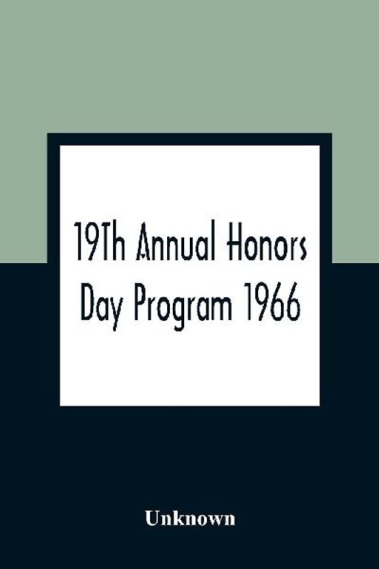 19Th Annual Honors Day Program 1966