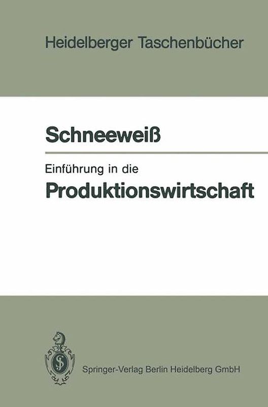 Einführung in die Produktionswirtschaft
