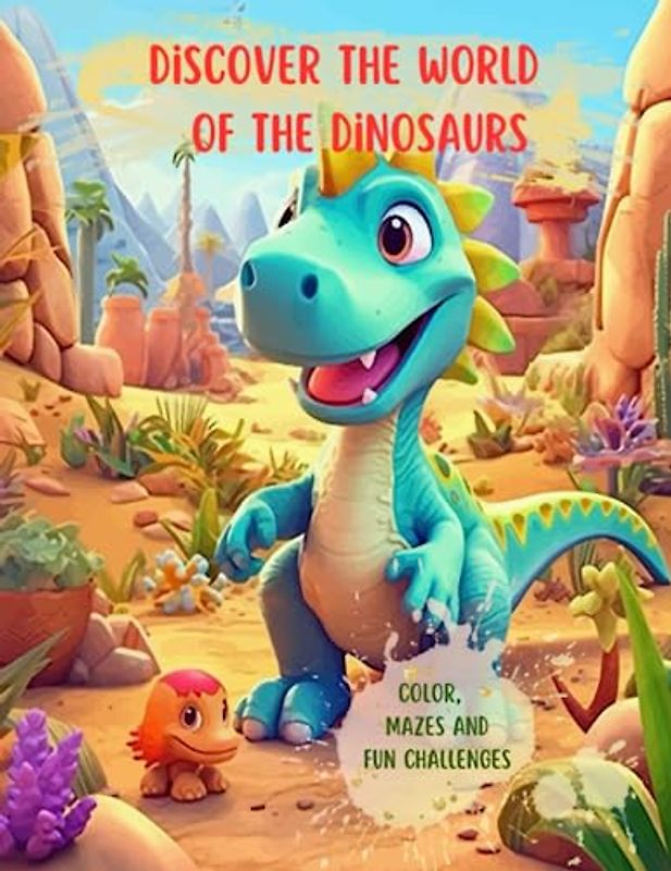 Discover the world of the Dinosaurs: Color, mazes and fun challenges