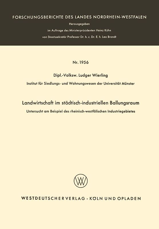 Landwirtschaft im städtisch-industriellen Ballungsraum