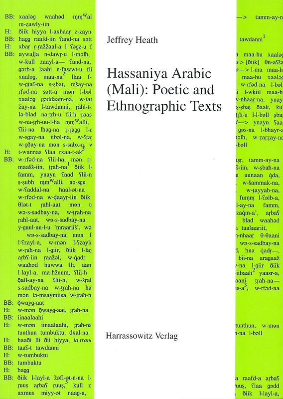 Hassaniya Arabic (Mali): Poetic and Ethnographic Texts