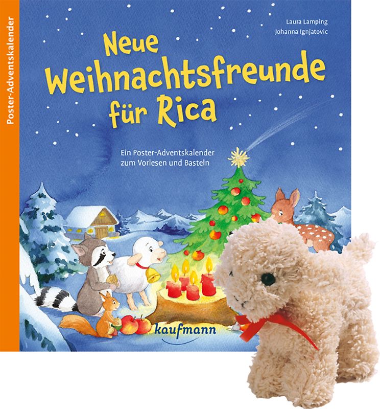 Neue Weihnachtsfreunde für Rica mit Stoffschaf