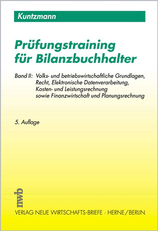 Prüfungstraining für Bilanzbuchhalter, Band 2