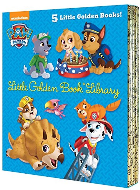 PAW Patrol Little Golden Book Library (PAW Patrol): Itty-Bitty Kitty Rescue; Puppy Birthday!; Pirate Pups; All-Star Pups!; Jurassic Bark! (Paw Patrol: Little Golden Books)
