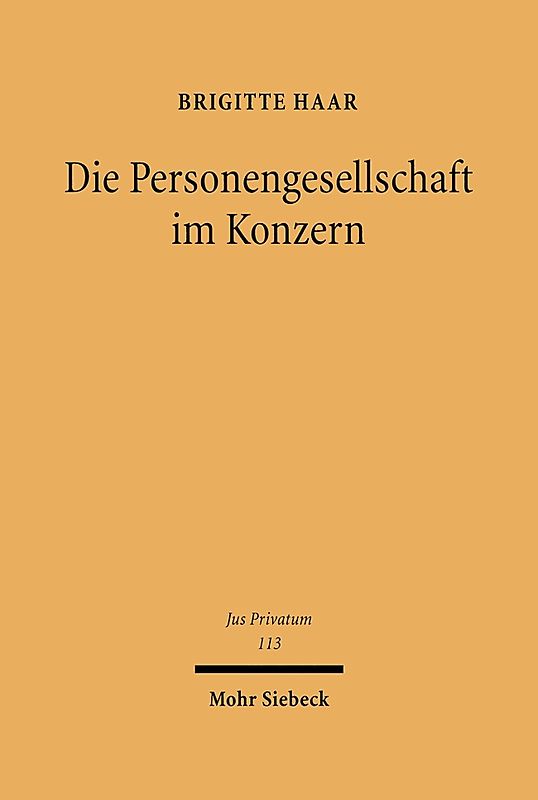 Die Personengesellschaft im Konzern