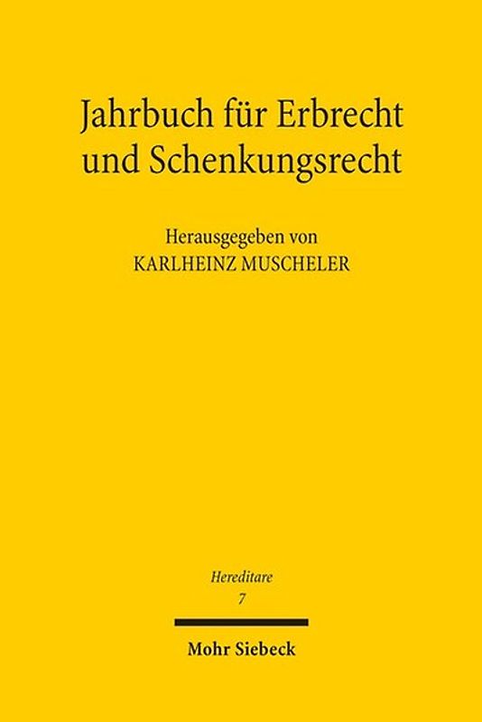 Jahrbuch für Erbrecht und Schenkungsrecht