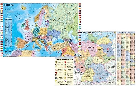 Deutschland und Europa fürs Büro - DUO-Schreibunterlage