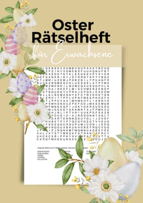 Oster Rätselheft für Erwachsene: Wortsuchrätsel als Ostergeschenk für clevere Rätselliebhaber