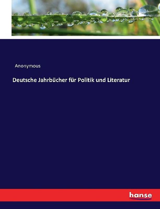 Deutsche Jahrbücher für Politik und Literatur