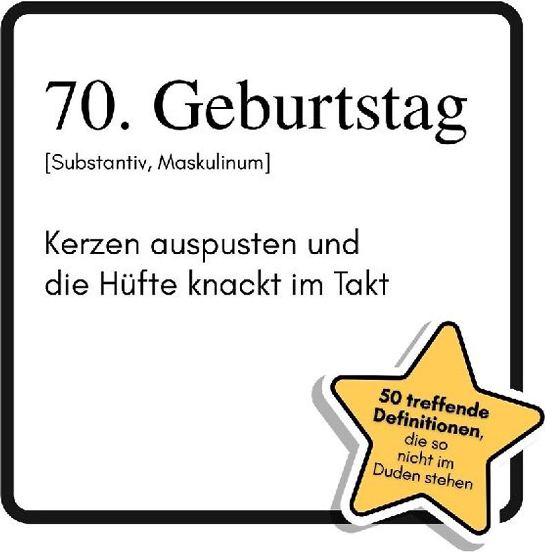 70. Geburtstag