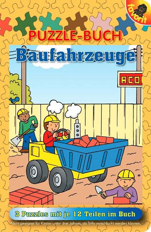 Puzzle-Buch, Baufahrzeuge