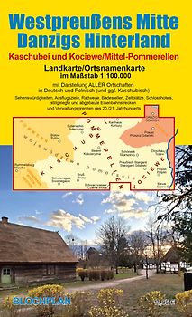 Landkarte Westpreußens Mitte/Danzigs Hinterland