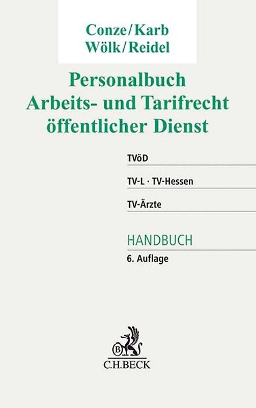 Personalbuch Arbeits- und Tarifrecht öffentlicher Dienst