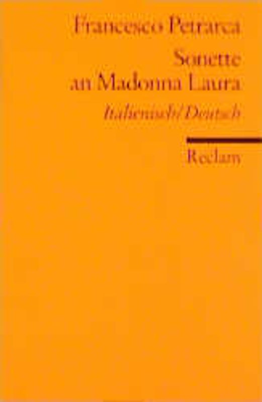 Sonette an Madonna Laura. Ital. /Dt.