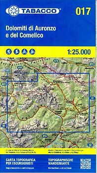 Tabacco Wandern Dolimiti di Auronzo 1:25000