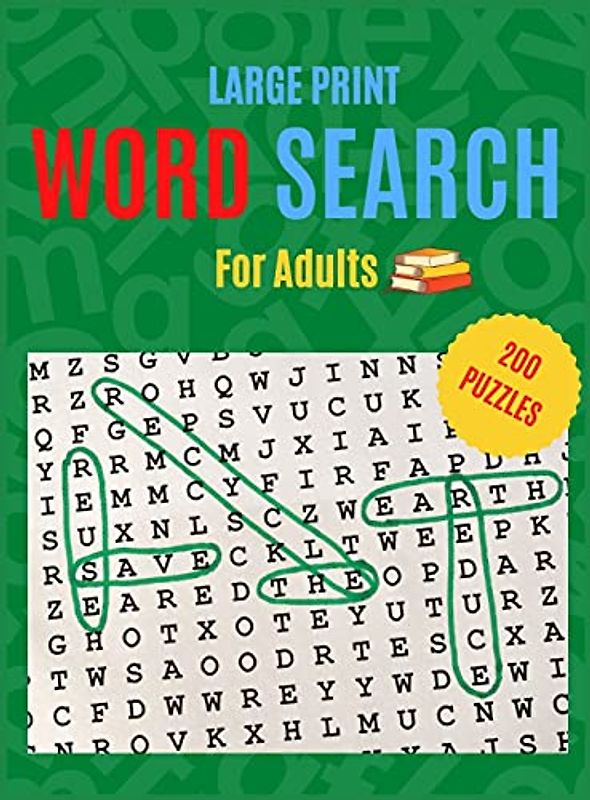 Word Search For Adults: 200 Puzzle Brain Games, Word Search for Adults and Seniors with Big Challenging, Puzzles for Relaxing and Fun, Challenging Large Print