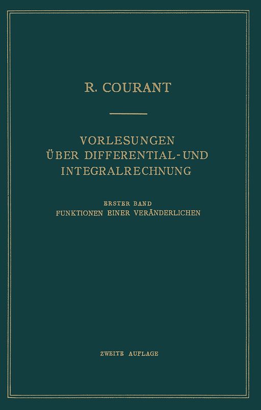 Vorlesungen Über Differential- und Integralrechnung