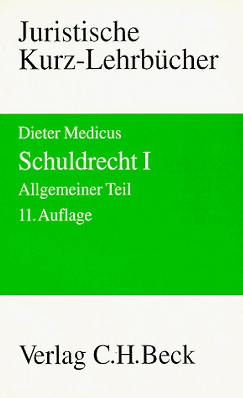 Schuldrecht. Allgemeiner Teil. Ein Studienbuch