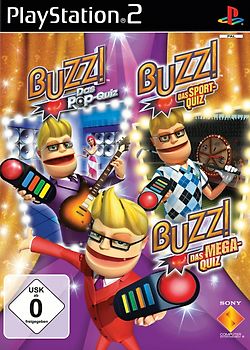 Buzz! Quiz Bundle + 4 Buzzer Pop Quiz, Sports Quiz, Mega Quiz Bundleversion