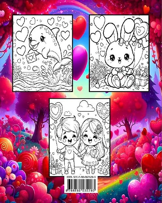 Libro da colorare per San Valentino