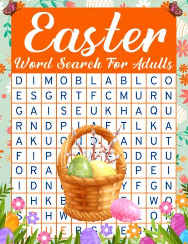 Easter Word Search For Adults: Fun Easter Day Word Find Games for Brain, Happy Easter Day Puzzle Books for Adults and Seniors.