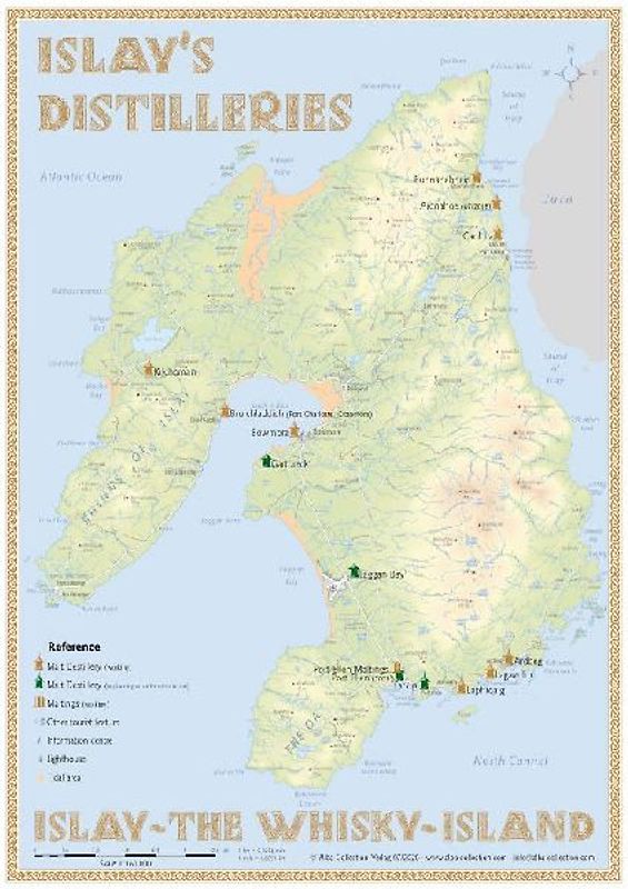 Whisky Distilleries Islay - Tasting Map