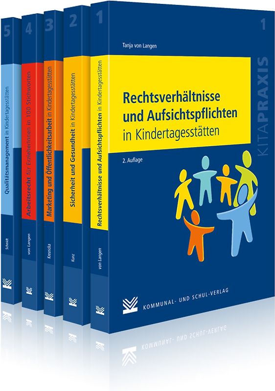 Rechtsverhältnisse und Aufsichtspflichten in Kindertagesstätten /Sicherheit und Gesundheit in Kindertagesstätten /Marketing und Öffentlichkeitsarbeit in Kindertagesstätten /Qualitätsmanagement in Kindertagestätten /Arbeitsrecht für ErzieherInnen