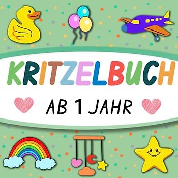 Kritzelbuch ab 1 Jahr: Großes & Einfaches Bild Tier, Fahrzeuge und mehr zum Ausmalen & Kritzeln| Ausmalbuch zur Fördert die Motorik & Kreativität für Kleinkinder
