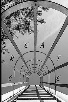 Create: A 6x9 Storybook, Writing and Drawing Brainstorming notebook. Story Book with Black and White Create design.