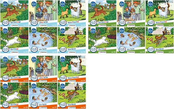 Paket – Mats, Mila und Molli – Komplettbezug Heft 13–18, Schwierigkeitsstufe A, B, C