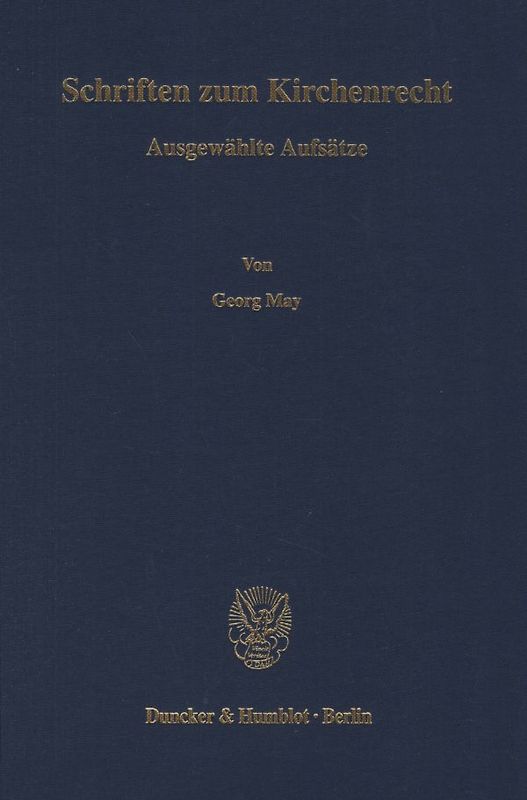 Schriften zum Kirchenrecht.