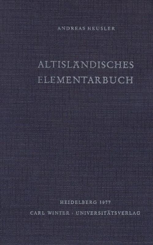 Altisländisches Elementarbuch