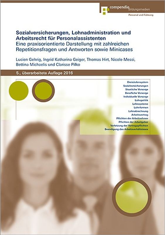 Sozialversicherungen, Lohnadministration und Arbeitsrecht für Personalassistenten
