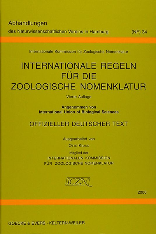 Internationale Regeln für die Zoologische Nomenklatur
