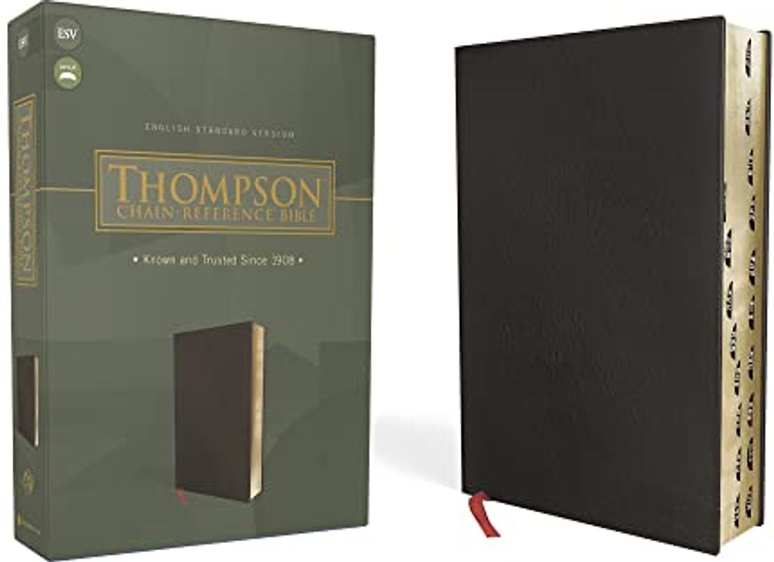 ESV, Thompson Chain-Reference Bible, Bonded Leather, Black, Red Letter, Thumb Indexed: English Standard Version, Black, Thompson Chain-reference Bible, Leathersoft, Red Letter
